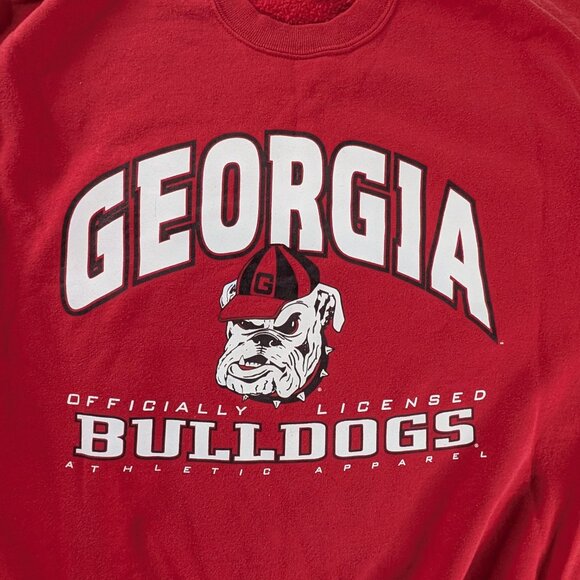 VTG Georgia Bulldogs Graphic Print UGA Crewneck Sweatshirt NCAA SEC Collegiate - Picture 2 of 7